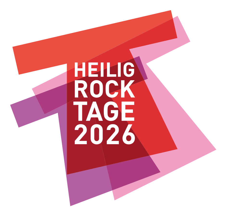 Man sieht verschiedenfarbige Umrisse des Heiligen Rocks. Darin der Text 'Heilig Rock Tage 2025'
