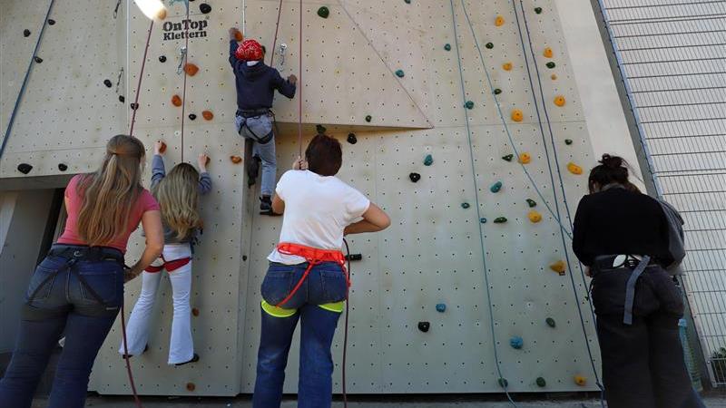 Beim Kletterworkshop