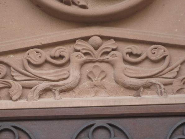 Die Steinskultur in Nahaufnahme