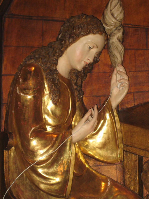 Maria mit der Spindel 